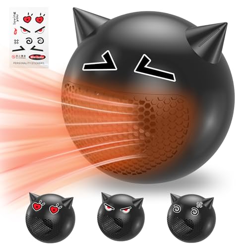 Bwaliffury Mini Chauffage Soufflant, Chauffage D'appoint Compact, 450W Radiateur Électrique, Radiateur Soufflant Faible Consommation Silencieux, Protection Contre Surchauffe, Bureau, Chambre – Image 3