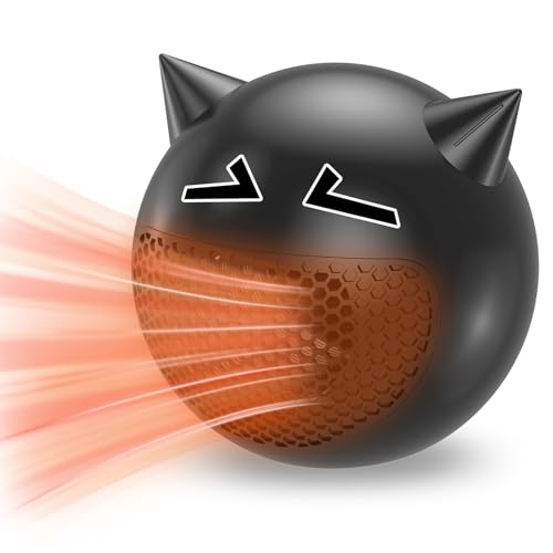 Bwaliffury Mini Chauffage Soufflant, Chauffage D'appoint Compact, 450W Radiateur Électrique, Radiateur Soufflant Faible Consommation Silencieux, Protection Contre Surchauffe, Bureau, Chambre