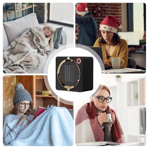 Chauffages Portables D'intérieur, Petits Radiateurs Portables – Chauffage De Table Vertical Portable Silencieux | Petit Radiateur, Radiateur Électrique Sûr Pour Tente, Intérieur, Voyage D'hiver – Image 3