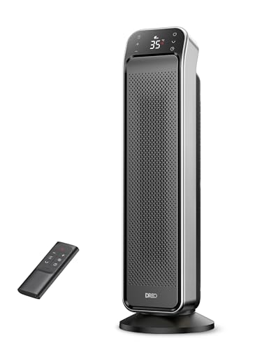 Dreo Chauffage pour intérieur, radiateur portable télécommande et thermostat, 3 mode, protection contre la surchauffe et le basculement, chauffages électriques pour une utilisation intérieure, chambre