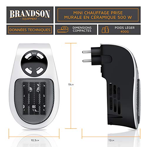 FR Brandson radiateur soufflant avec télécommande – Image 3
