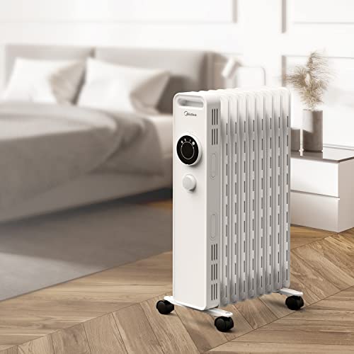 Midea Radiateur Electrique,Chauffage d'appoint Salle de Bain Portable,Thermostat Réglable, 3 Modes, Écran LED,Télécommande, Anti-Renversement, Protection Contre Surchauffe et Le Gel – Image 5