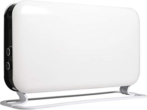 Mill sg2000led intérieur noir, blanc 2000 W – Radiateur (1,6 m, Intérieur, sol, noir, blanc, aluminium, acier, rotatif) (Blanc, 24-28 m2-MEC)