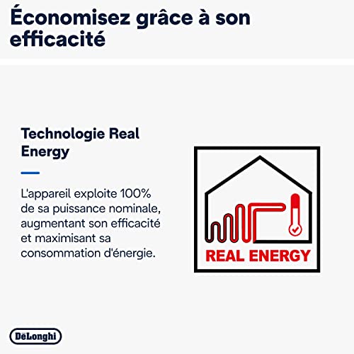 Radiateur à huile De'Longhi TRRS1225 Radia-S Series – Radiateur électrique à économie d'énergie avec 12 nervures pour pièces jusqu'à 75 m³, 3 niveaux de chaleur, thermostat de sécurité, fonction – Image 5