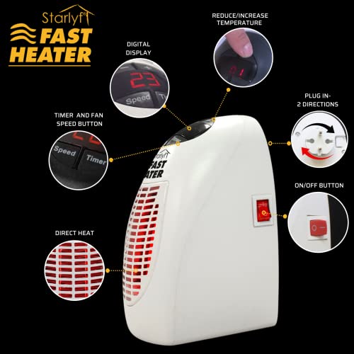 Starlyf Fast Heater, Radiateur soufflant pour Prise de Courant Blanc – Image 3