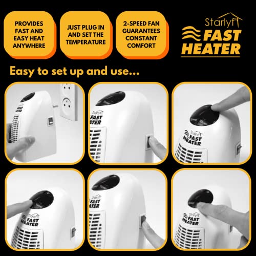 Starlyf Fast Heater, Radiateur soufflant pour Prise de Courant Blanc – Image 5