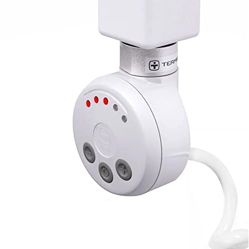 Thermostat, cartouche chauffante, élément chauffant pour radiateur de salle de bain MEG 600 W câble spirale avec fiche