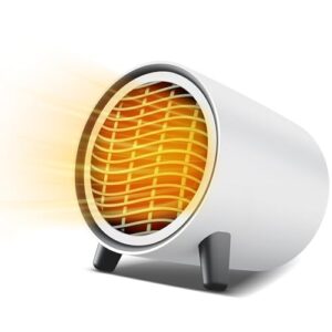 Yarvoney Chauffage Soufflant, Chauffage D'appoint, Radiateur Soufflant Électrique 500W, Protection Contre Surchauffe, Portatif Chauffage Economie d'énergie pour Salon, Chambre et Bureau
