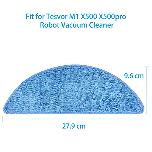 6 Pièces Chiffons Serpillères équipement Accessoires pour Aspirateur Robot Tesvor M1 Tesvor X500 X500 Pro – Image 5