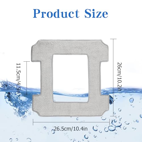 8 Pièces pour Ecovacs Winbot W1 Pro/W1/W2 Omni/W2 Serpillère Rechange Kit, Microfibre Lingette Robot Lave Vitre pour Ecovacs Winbot, pour Nettoyage Vitre – Image 3