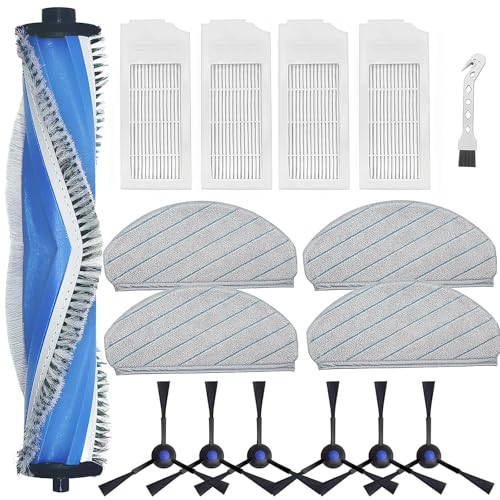 Accessoires pour Ecovacs Deebot robot aspirateur pièce de rechange, Brosses à rouleau + chiffon de nettoyage + sac à poussière + brosses latérales + filtres