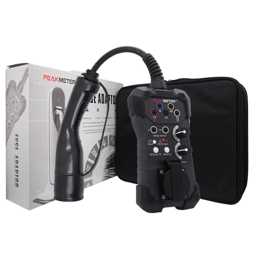 Adaptateur EVSE, test de station de charge de type 2, analogique PP et CP, multimètre et oscilloscope connectables, prise schuko intégrée, LED intégrée pour indicateur de phase – Image 3