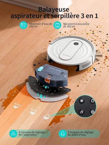 Airzeen J10 Robot Aspirateur Laveur – Image 3
