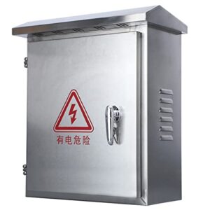 Boîtier électrique Boîtier en acier inoxydable 304, boîte de jonction étanche extérieure/intérieure avec plaque de montage, boîtier d'ingénierie d'équipement électrique mural