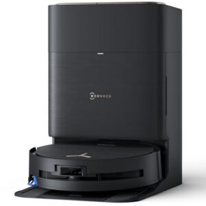 ECOVACS DEEBOT X9 PRO OMNI Robot Aspirateur Laveur, Aspirateur Robot 16600Pa, Ultra-fin, Technologie BLAST, Auto-nettoyage instantané OZMO ROLLER, ZeroTangle3.0, TruEdge2.0, Lavage à l'eau chaude,Noir