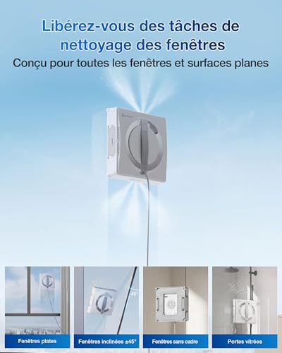 ECOVACS W2 Robot Laveur de Vitre, Nettoyeurs de Vitres avec Système de Protection – Image 4
