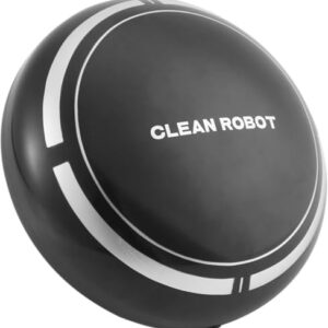 Générique Robot Aspirateur Mini - Nettoyage Auto sans Fil, Aspiration Puissante, Navigation Intelligente, Ultra-Plat 55dB, Antichoc, Parfait pour Parquet/Carrelage/Petits Espaces，Black
