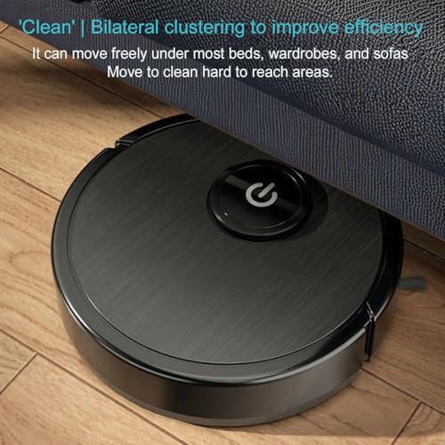 Générique Robot Aspirateur, avec Système de Nettoyage 3 - en - 1 Complet, Navigation Intelligente, Evitement d'obstacles, Ultra - Mince et Silencieux, pour Sols durs et Mous, Poils d'animaux – Image 3