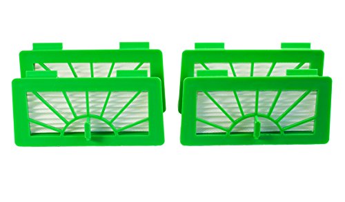 Hannets Vorwerk VR100 - Aspirateur robot Vorwerk Kobold VR 100 - 4 filtres de rechange pour Vorwerk Kobold VR 100