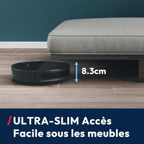 Hoover HG2 Hydro Pro Robot Aspirateur Laveur Silencieux Ultra-Slim avec Station Vidage HG2Z50HP – Puissant 5000 Pa, Navigation Laser, Nettoyage sous Meubles, Serpillière, Autonomie160min,App HGRobots – Image 3