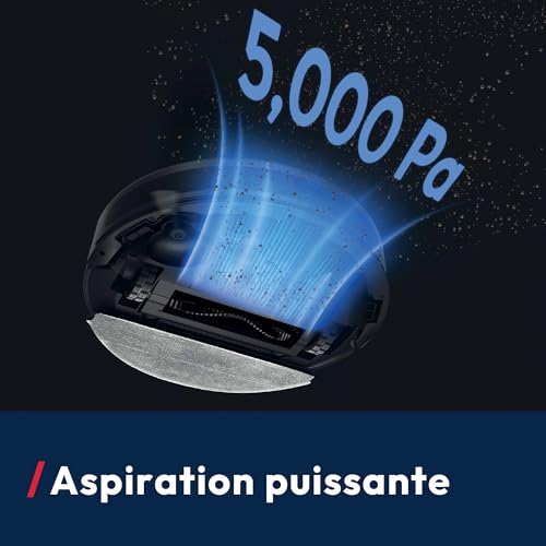 Hoover HG2 Hydro Pro Robot Aspirateur Laveur Silencieux Ultra-Slim avec Station Vidage HG2Z50HP – Puissant 5000 Pa, Navigation Laser, Nettoyage sous Meubles, Serpillière, Autonomie160min,App HGRobots – Image 4