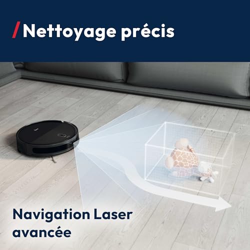 Hoover HG2 Hydro Pro Robot Aspirateur Laveur Silencieux Ultra-Slim avec Station Vidage HG2Z50HP – Puissant 5000 Pa, Navigation Laser, Nettoyage sous Meubles, Serpillière, Autonomie160min,App HGRobots – Image 5
