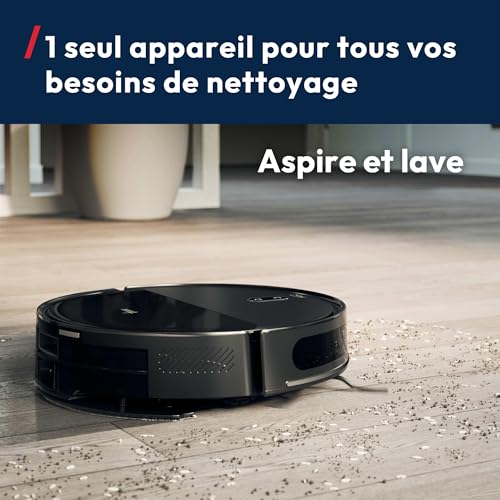 Hoover HG2 Hydro Pro Robot Aspirateur Laveur Silencieux Ultra-Slim avec Station Vidage HG2Z50HP – Puissant 5000 Pa, Navigation Laser, Nettoyage sous Meubles, Serpillière, Autonomie160min,App HGRobots – Image 6