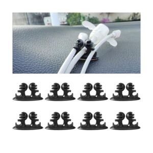 JNNJ 8 Pièces Voiture Câble Organisateur, Véhicule Câble Clips, Organisateur de Cordon, Organisateurs Câbles Auto Adhésif, pour Voiture, Maison, Bureau, Murs et Plus Encore, Universel
