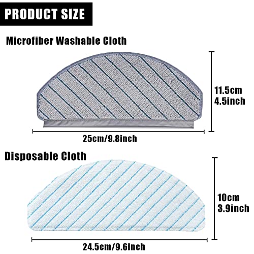 KiimSin Accessoires pour Ecovacs Deebot aspirateur Robot de Rechange,Brosse Principale,Rouleau de Chiffons,Sacs à poussière,brosses latérales,filtres – Image 5