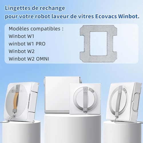 Kit de Remplacement pour ECOVACS DEEBOT T30/T50/T80/X8 OMNI Aspirateur Robot, 1 Brosse Principale, 4 Filtres, 4 Brosses Latérales, 4 Chiffons de Vadrouille, 4 Sacs à Poussière – Image 3