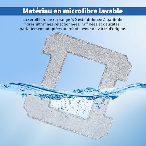 Kit de Remplacement pour ECOVACS DEEBOT T30/T50/T80/X8 OMNI Aspirateur Robot, 1 Brosse Principale, 4 Filtres, 4 Brosses Latérales, 4 Chiffons de Vadrouille, 4 Sacs à Poussière – Image 4