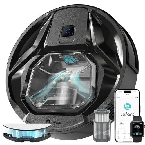 Lefant Aspirateur Robot M320, 6000Pa d'Aspiration, Évitement Précis des Obstacles, Détection de Tapis, Zones Interdites, Idéal pour Les Poils d'animaux, Cheveux et Sols Durs Tapis, Contrôle App/Alexa – Image 6