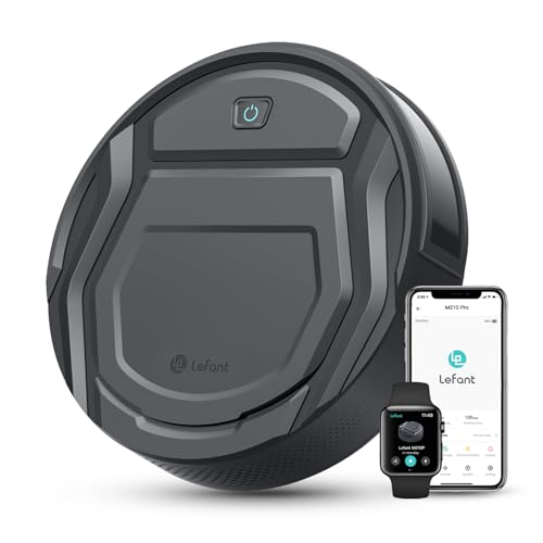 Lefant Aspirateur Robot, Mince Silencieux Connecté WiFi-Bluetooth-Alexa-App, 6 Modes de Nettoyage, Auto-Charge, 120min d'Autonomie, Idéal pour Poils d'animaux Sols Tapis, M210P Girs