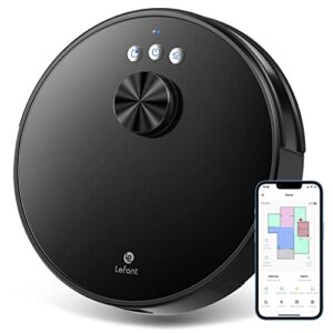 Lefant Aspirateur Robot Navigation LDS, 3200Pa Aspiration, Cartographie Multi-étage, 150min d'Autonomie, Robot Aspirateur Connecté Alexa/APP/WiFi, Idéal pour Poils d'animaux Tapis Sols Durs, LS1 Pro