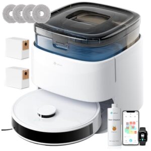 Lefant M3 Robot Aspirateur Laveur 12 000 Pa, Station Multifonctionnelle, Double Serpillière Rotative 200 TR/Min, Navigation dToF, Évitement d'obstacles PSD, 220min, 30 réglages de Niveau d'eau
