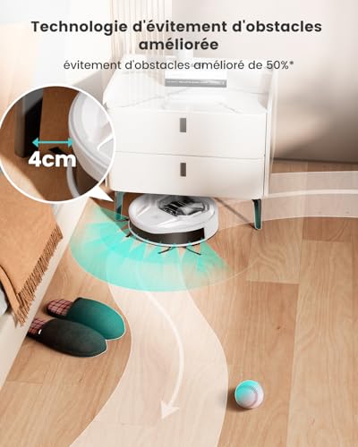 Lefant Aspirateur Robot M320, 6000Pa d'Aspiration, Évitement Précis des Obstacles, Détection de Tapis, Zones Interdites, Idéal pour Les Poils d'animaux, Cheveux et Sols Durs Tapis, Contrôle App/Alexa – Image 8