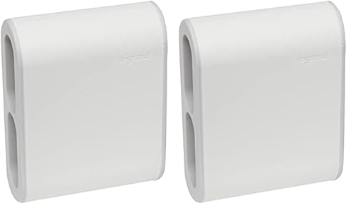 Legrand 049400 - Fiche Multiprise avec 4 Prises Latérales sans Terre - Blanc et Gris clair, Incolore, Taille unique