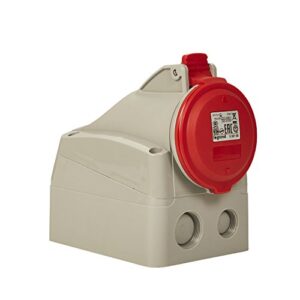 Legrand 555159 Prise saillie fixe P17 IP44 16A, 380V~ à 415V~, 3P+N+T