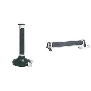 Legrand - Rallonge multiprise d'angle avec 3 Prises Surface avec Terre et USB Type-A+ Type-C à câbler - Blanc et alu - sans Cordon