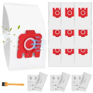 Lot de 10 Sac Aspirateur GN Compatibles avec Miele Hyclean Pure 3D Sacs pour Classic C1 Complete C2 Complete C3, S2 S4 S5 S6 S8 Series d'aspirateur Sacs à Poussière de Rechange avec 6 Filtres