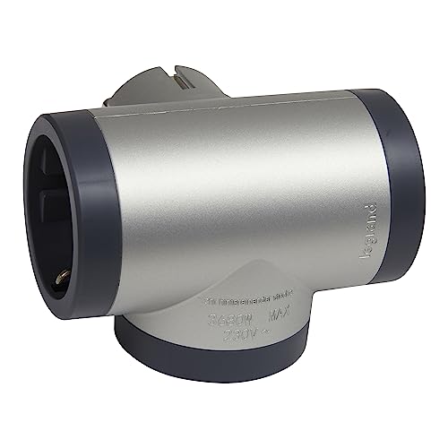 Lot de 3 adaptateurs de contact Shuko en forme de T Gris/noir Legrand – Image 5