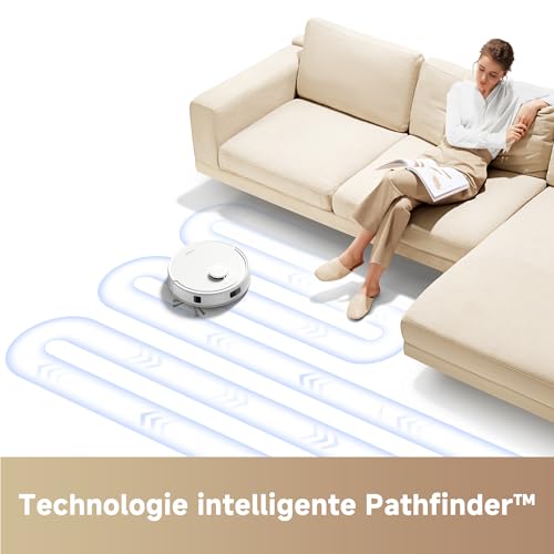 MOVA E20 Robot Aspirateur Laveur, Navigation LDS, Puissance d'aspiration de 5 000 Pa, Aspirateur et Mop 2-en-1, Corps Compact – Image 3