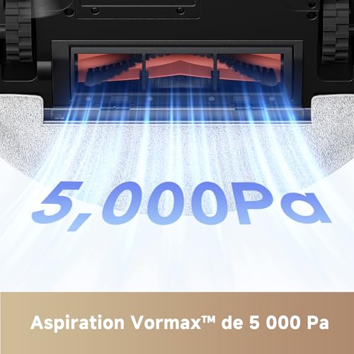 MOVA E20 Robot Aspirateur Laveur, Navigation LDS, Puissance d'aspiration de 5 000 Pa, Aspirateur et Mop 2-en-1, Corps Compact – Image 4