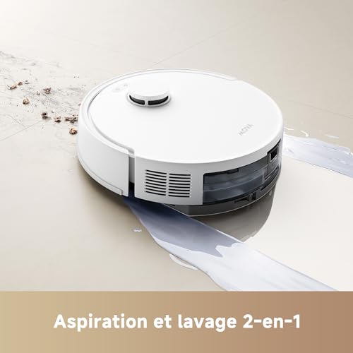 MOVA E20 Robot Aspirateur Laveur, Navigation LDS, Puissance d'aspiration de 5 000 Pa, Aspirateur et Mop 2-en-1, Corps Compact – Image 5