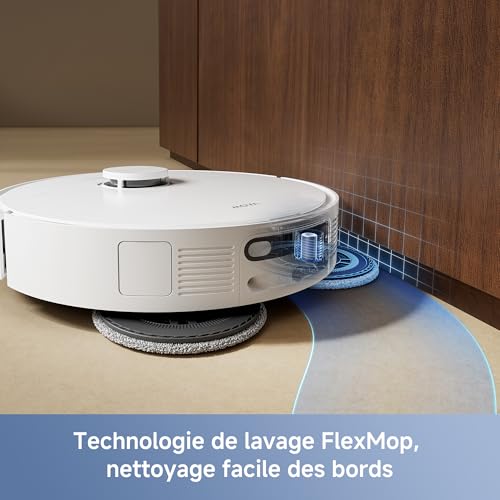Mova Robot aspirateur et Laveur à vidage Auto E40 Ultra avec Aspiration de 19 000 Pa, Technologie de Lavage MaxiReach, Brosse latérale Anti-nœuds, Base Tout-en-Un, 75 Jours de Nettoyage Autonome – Image 4