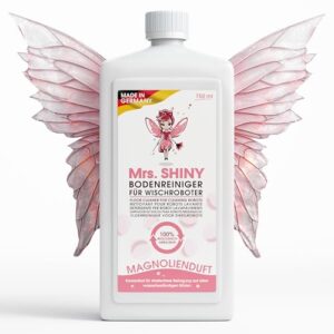 Mrs. SHINY - Détergent pour produit aspirateur laveur avec parfum de magnolia - produit nettoyant aspirateur laveur - nettoyant pour sol pour robot de nettoyage - pour tous les aspirateurs - 750 ml