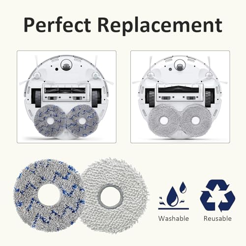 MsDaos Rechange Serpillières Compatibles avec Aspirateur Robot ECOVACS DEEBOT T30 Pro / T30S Combo / T30S / T20 Omni / T10 Omni / X1 Omni / X1 Turbo / X2 Omni/Yeedi M12 Pro+ – Image 5