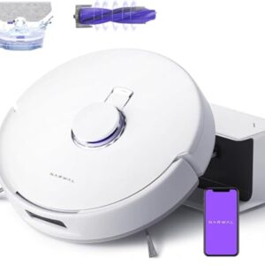 NARWAL Freo X Plus Robot Aspirateur et V'adrouille, 7 Semaines de Stockage de Poussière, Zéro Enchevêtrement, Aspiration de 7800Pa, Lavage, Évitement d'obstacles Tri-Laser, Navigation LiDAR
