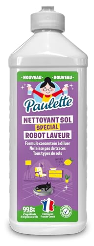 Paulette - Nettoyant Sol Spécial Robot Laveur - Certifié Ecocert - Fabriqué en France - 500 mL