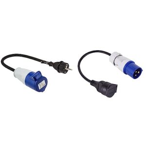 Perel ECEEC 40 cm Adaptor Cable Schuko Plug to CEE Socket